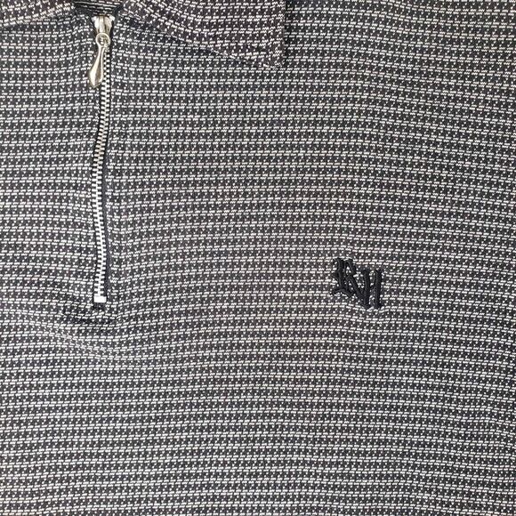 Vintage Rollin Hard Houndstooth 3/4 Sleeve Sweater Mens Large Distressed 1/4 Zip - Picture 8 of 11